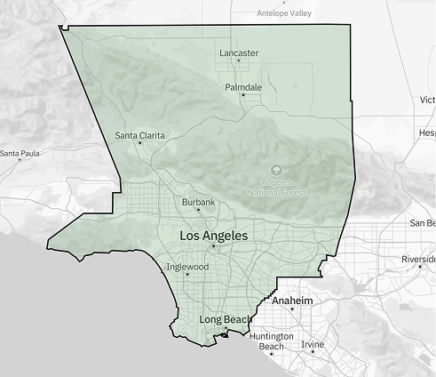Outline of Los Angeles County